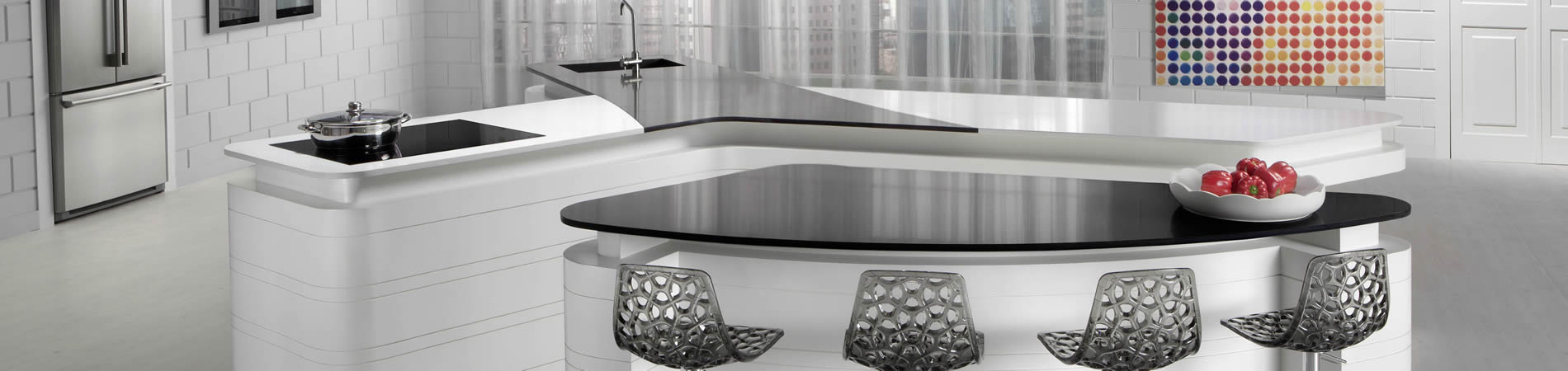 Modern Kitchen Worktops - Insensitive Caesarstone Countertops