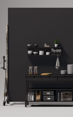 Black Tinta Unita -  Stilvoll Küchenarbeitsplatten